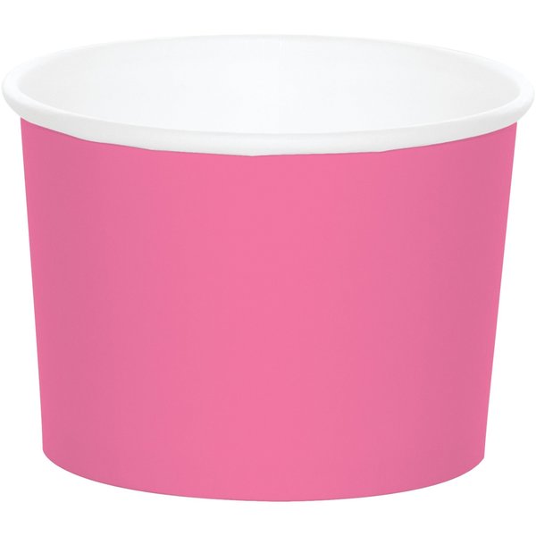 Creative Converting Candy Pink Treat Cups, 3.5"x2.5", 96PK 349805